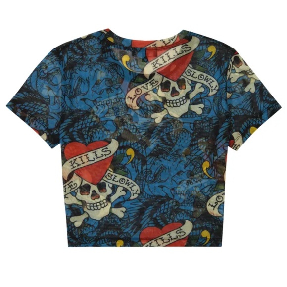 Ed Hardy Skull Mesh Tee - Picture 5 of 5